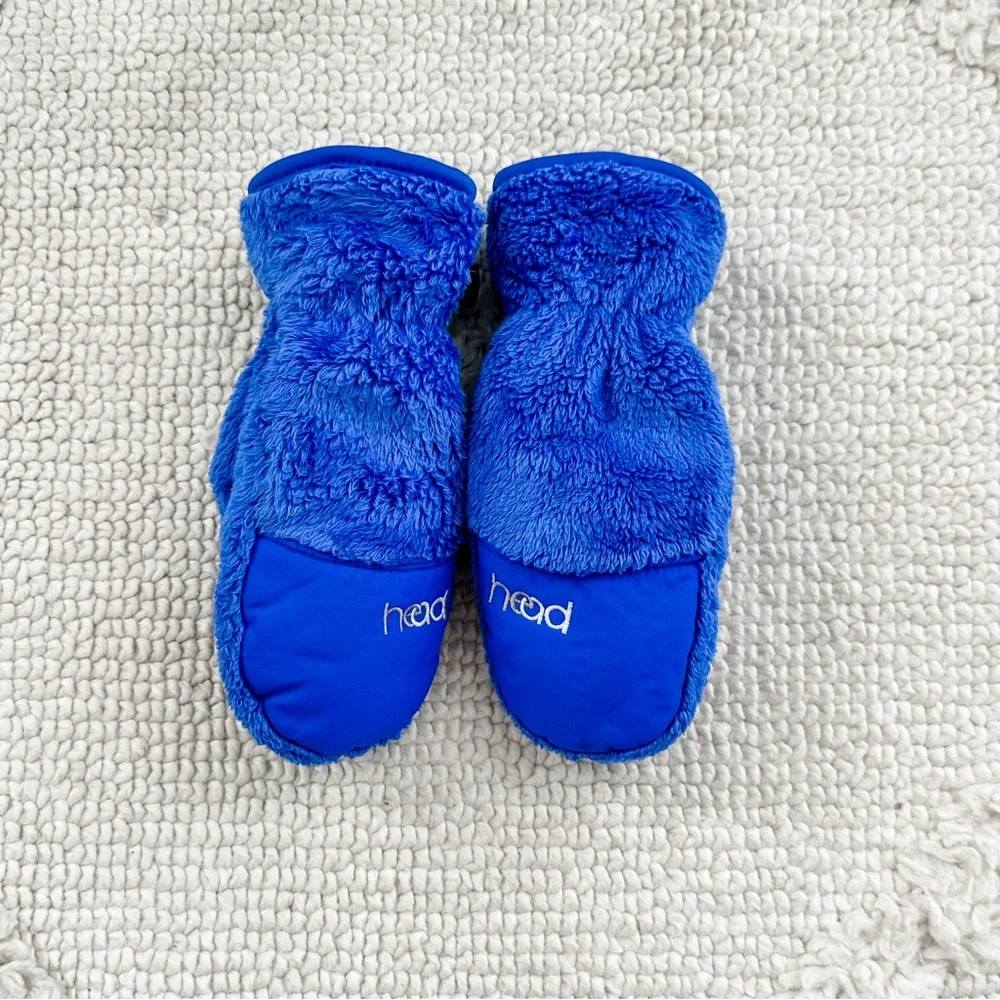 Head Royal Blue Faux Fur Lined Mittens